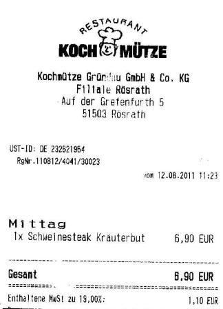 mkev Hffner Kochmtze Restaurant